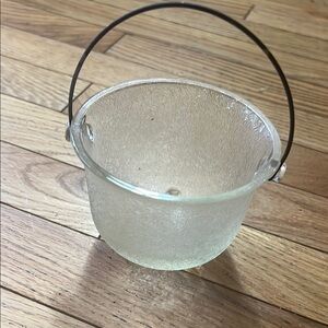 Vintage cauldron textured glass